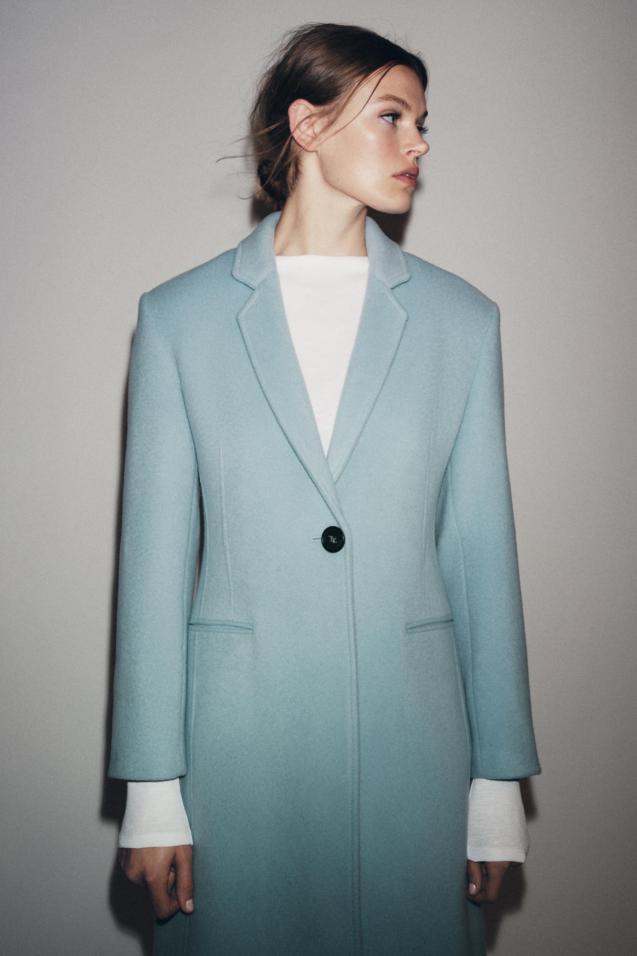 FITTED WOOL BLEND COAT ZW COLLECTION